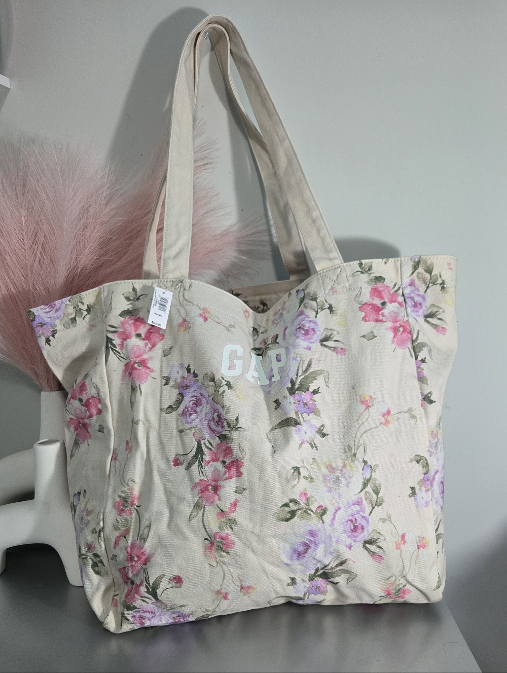 New GAP x LoveShackFancy Floral Canvas Tote Bag BNWT